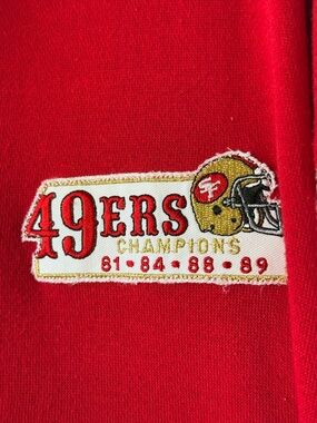 STARTER Red San Francisco 49ers '49ERS Champions' Sweatshirt Patch